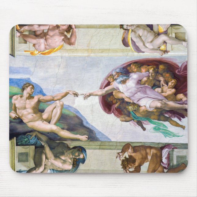 Michelangelo - Creation of Adam, Sistine Chapel's Mouse Mat (Front)