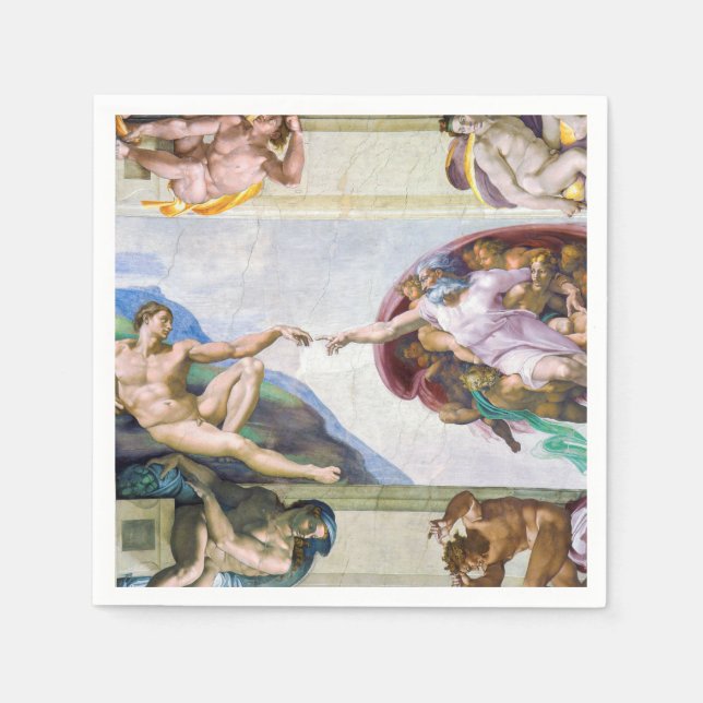 Michelangelo - Creation of Adam, Sistine Chapel's Napkin (Front)
