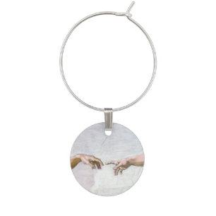 Michelangelo - Creation of Adam, Sistine Chapel's Wine Charm