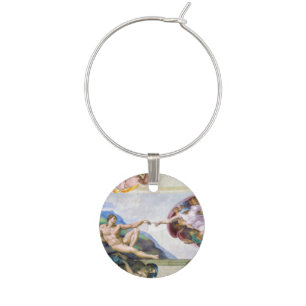 Michelangelo - Creation of Adam, Sistine Chapel's Wine Charm