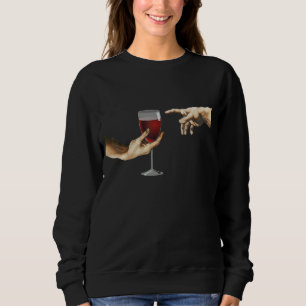 Michelangelo Creation Of Adam Vintage Art Sweatshirt