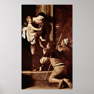 Michelangelo da Caravaggio - Madonna of Pilgrims Poster
