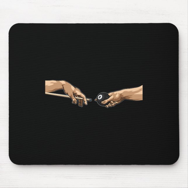 Michelangelo Hands Creation Of Adam Pool Billiards Mouse Mat (Front)