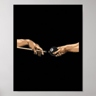 Michelangelo Hands Creation Of Adam Pool Billiards Poster