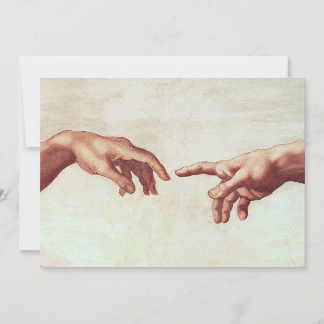 Michelangelo Hands Invitations (Front)