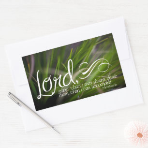 Michelangelo Inspirational Quote "Lord, grant" Rectangular Sticker