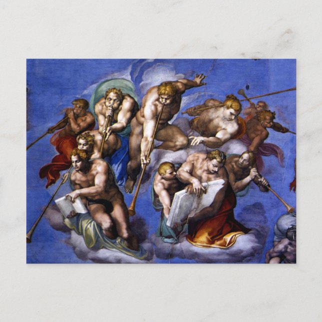 Michelangelo - Last Judgment (detail) Postcard (Front)