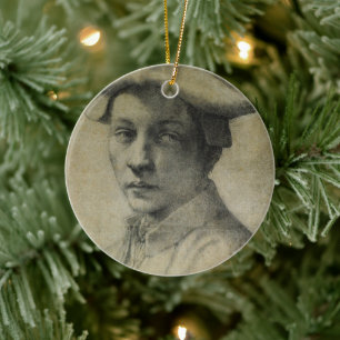 Michelangelo Portrait of Andrea Quaratesi Ceramic Tree Decoration