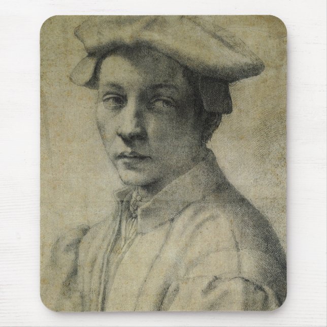 Michelangelo Portrait of Andrea Quaratesi   Mouse Mat (Front)
