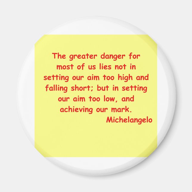 michelangelo quote magnet (Front)
