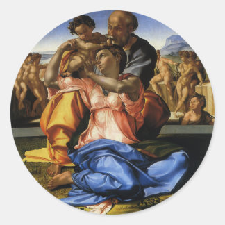 Michelangelo 's Doni Tondo or Doni Madonna Classic Round Sticker