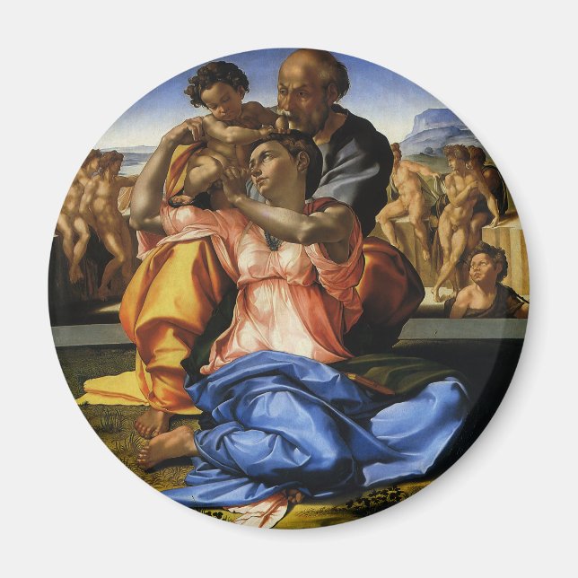 Michelangelo 's Doni Tondo or Doni Madonna Magnet (Front)