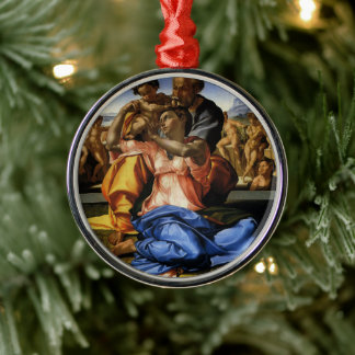 Michelangelo 's Doni Tondo or Doni Madonna Metal Tree Decoration