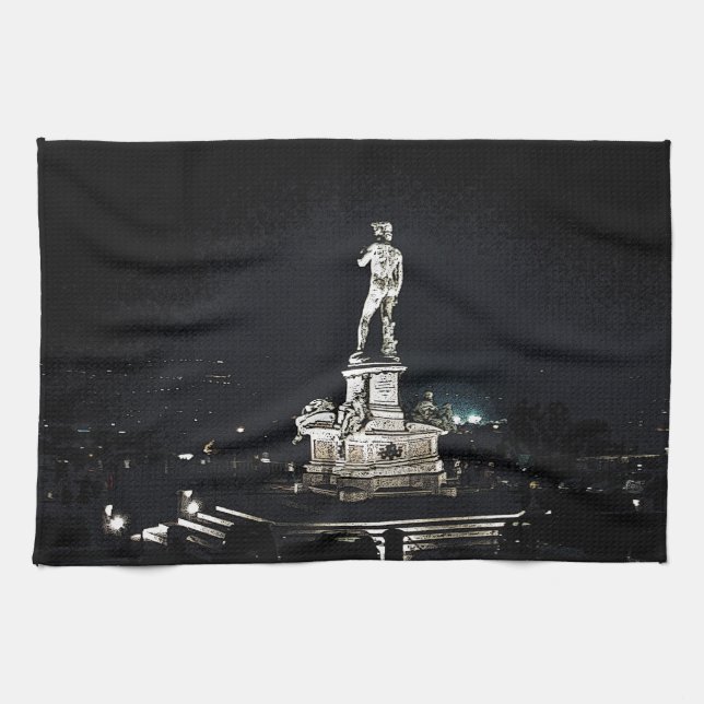 Michelangelo square tea towel (Horizontal)