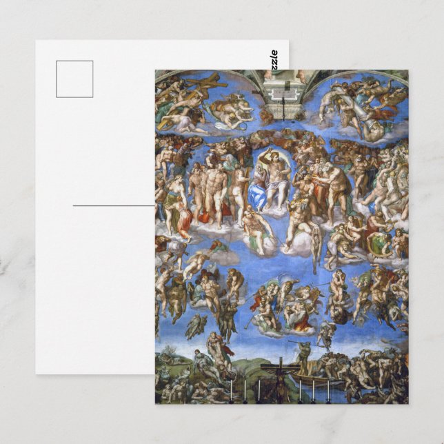 Michelangelo The Last Judgment Fine Art Print Postcard (Front/Back)