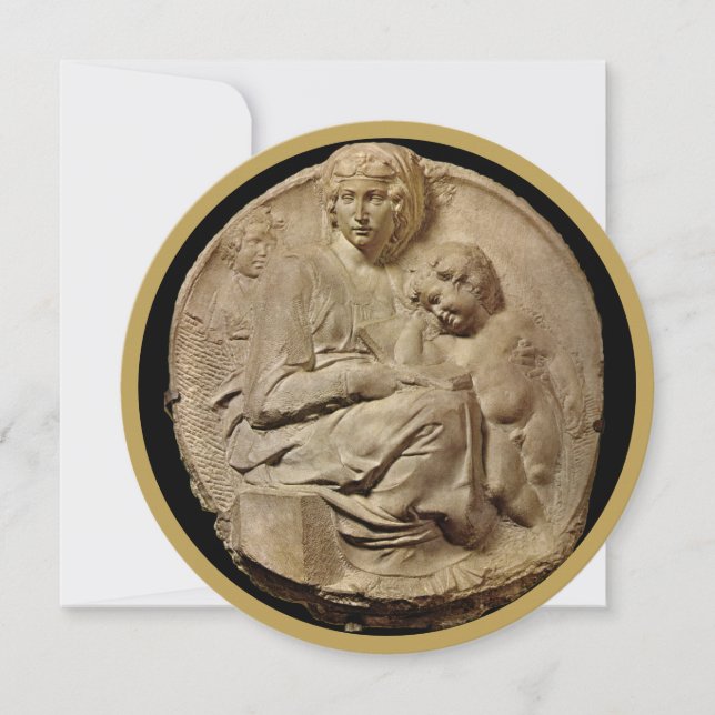 Michelangelo Tondo Pitti Flat Holiday Card (Front)