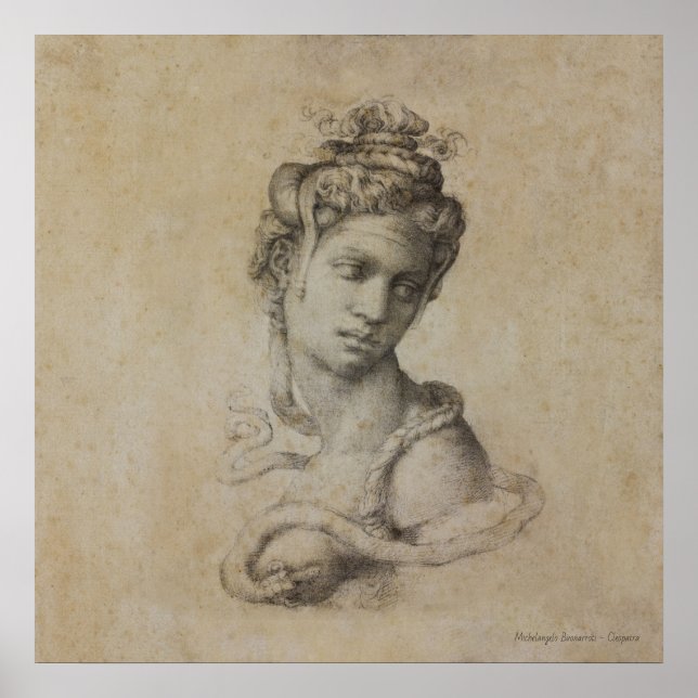 MICHELANGELO'S CLEOPATRA DRAWING POSTER (Front)