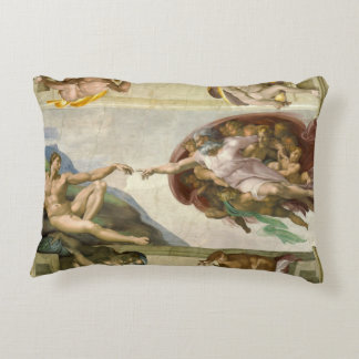 Michelangelo's Creation of Man (Creation of Adam) Decorative Cushion