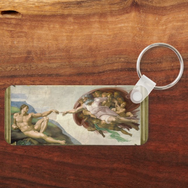 Michelangelo's Creation of Man (Creation of Adam) Key Ring (Front)