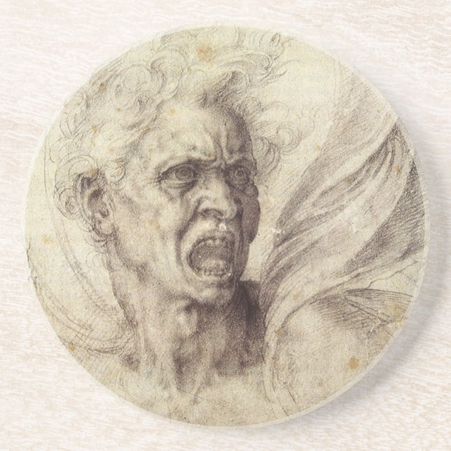 Michelangelo's Damned Soul, Head of a Man Coaster (Front)