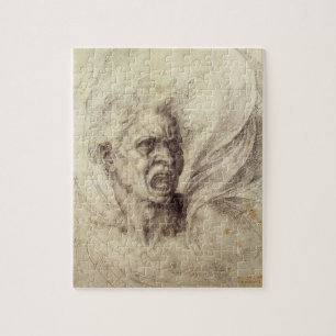 Michelangelo's Damned Soul, Head of a Man Jigsaw Puzzle