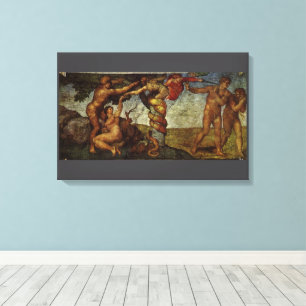 Michelangelo's Fall and Expulsion, Garden of Eden Canvas Print