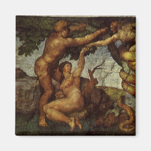 Michelangelo's Fall and Expulsion, Garden of Eden Magnet