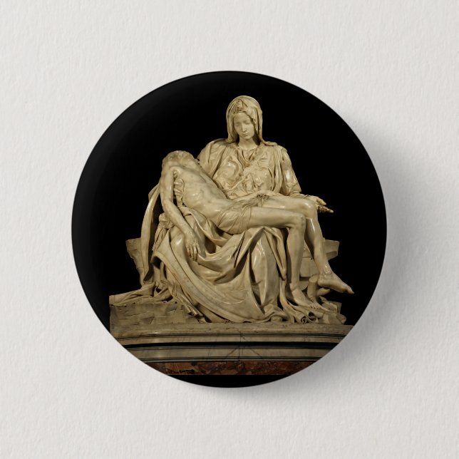 Michelangelo's Pieta 6 Cm Round Badge (Front)