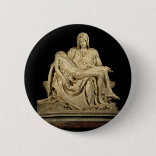 Michelangelo's Pieta 6 Cm Round Badge