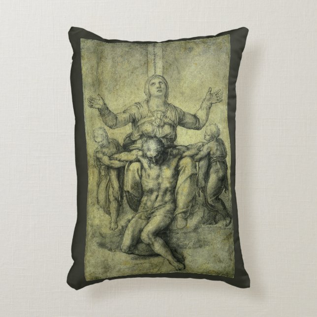 Michelangelo's Pieta for Vittoria Colonna Decorative Cushion (Front(Vertical))