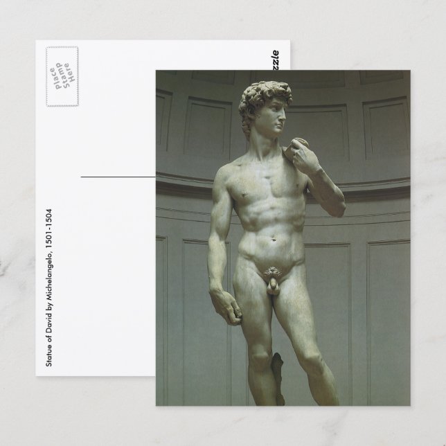 Michelangelo's Statue of David Postcard (Front/Back)