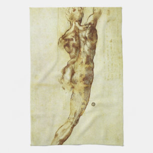 Michelangelo's Study for the Battle of Cascina Tea Towel