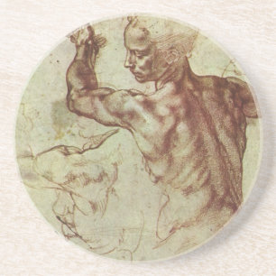 Michelangelo's Study of a Libyan Sibyl Coaster