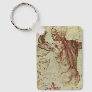 Michelangelo's Study of a Libyan Sibyl Key Ring