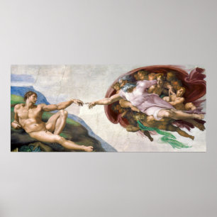 Michelangelo's The Creation of Adam Poster
