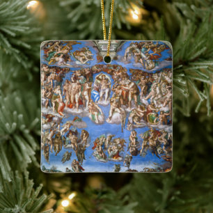 Michelangelo's The Last Judgement Ceramic Ornament