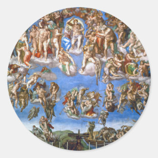 Michelangelo's The Last Judgement Classic Round Sticker