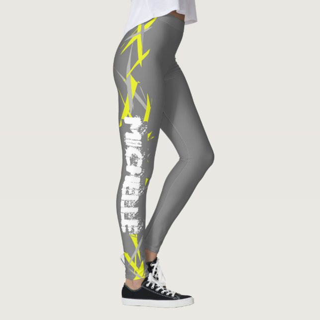 Michelle Add Your Name Abstract Art Leggings (Right)