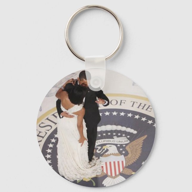 Michelle and Barack Obama Key Ring (Front)