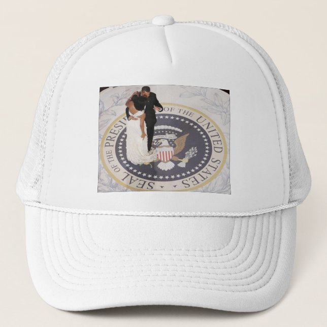 Michelle and Barack Obama Trucker Hat (Front)