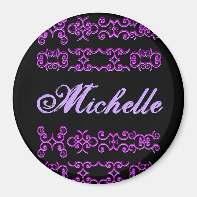 Michelle Designer Name Magnet (Front)