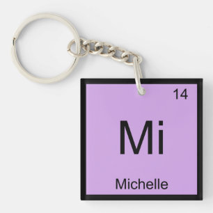 Michelle Name Chemistry Element Periodic Table Key Ring