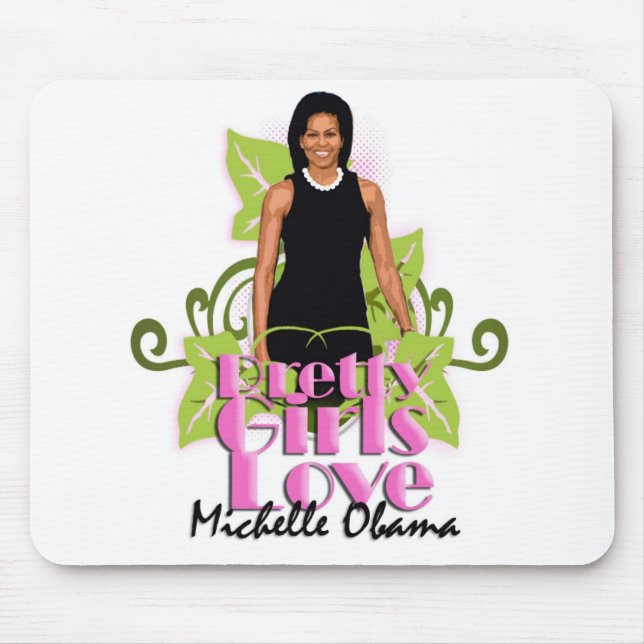 Michelle O "Pretty Girls Love" Computer pad Mouse Mat (Front)