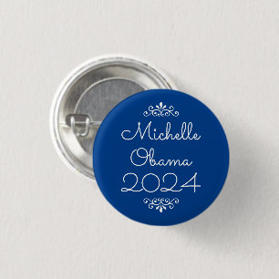 Michelle Obama 2024 Custom Text & Colours Ornament 3 Cm Round Badge