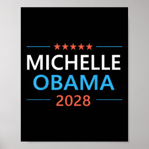 Michelle Obama 2028 For President Democrat Electio Poster