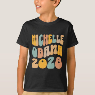 Michelle Obama 2028 For President Resist Wavy Groo T-Shirt
