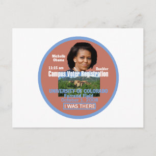 Michelle Obama Boulder Postcard