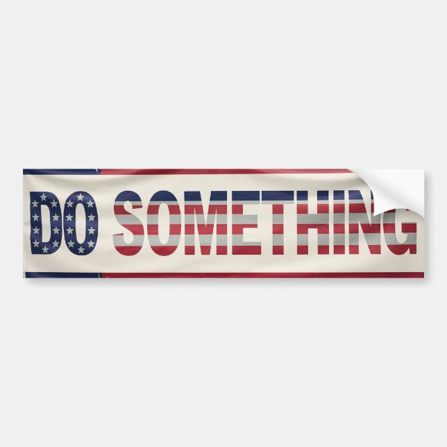 MICHELLE OBAMA 'DO SOMETHING' Bumper Sticker (Front)