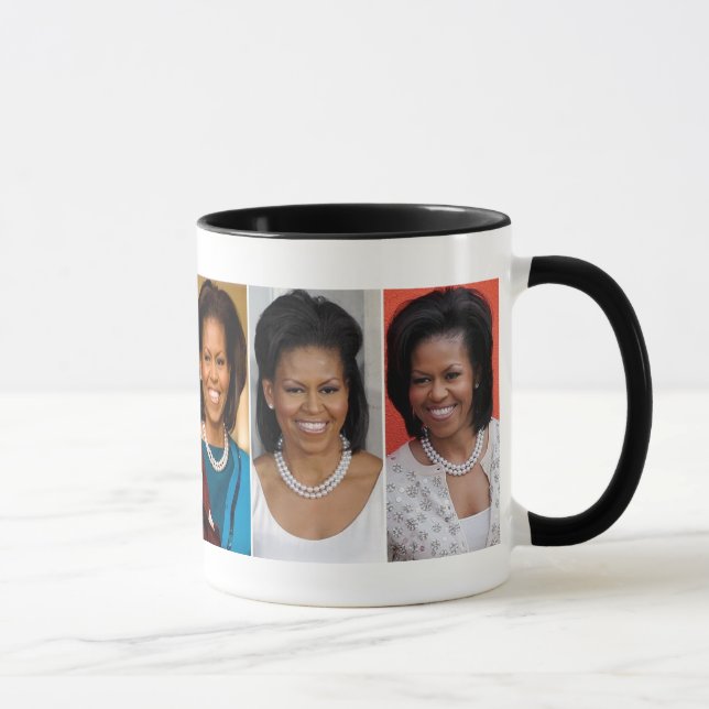 MICHELLE OBAMA FASHION QUEEN IN ENGLAND MUG (Right)