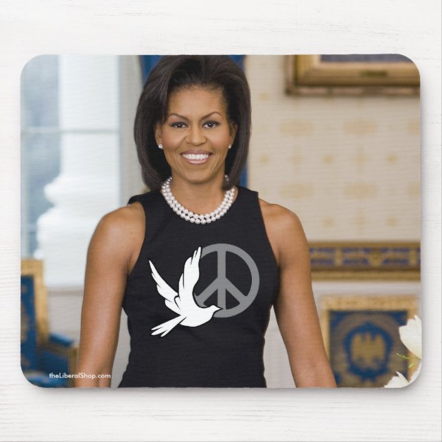 Michelle Obama First Lady of Peace Mouse Mat (Front)